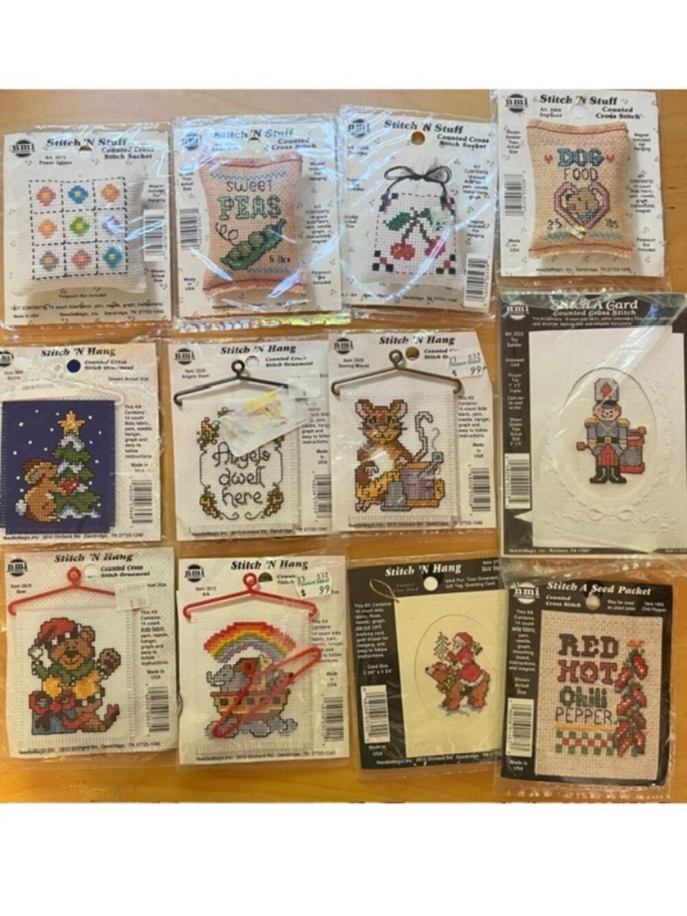 NMI Stitch 'N STUFF N' HANG Counted Cross Stitch Lot of 12 Kits NIP